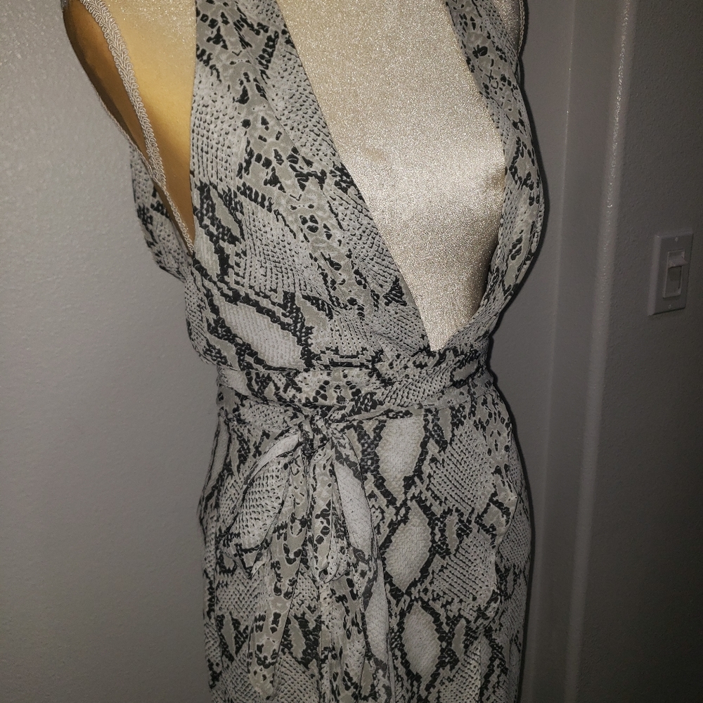 women's snake skin print summer dress